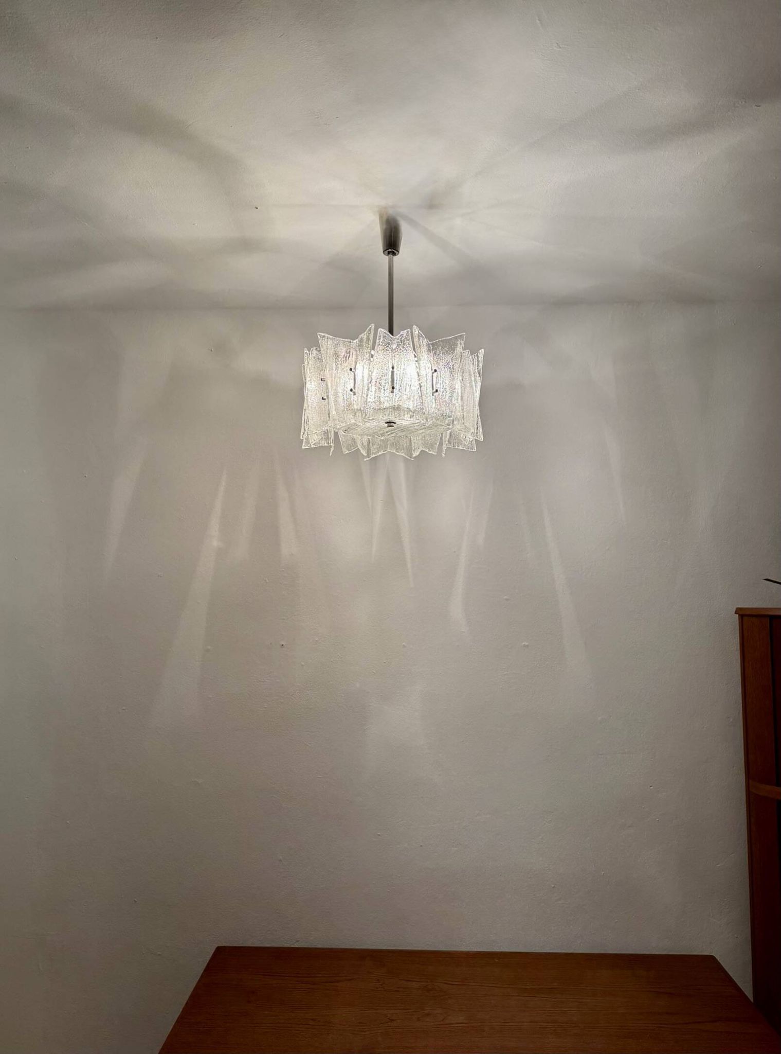 Chandelier en verre de glace autrichien