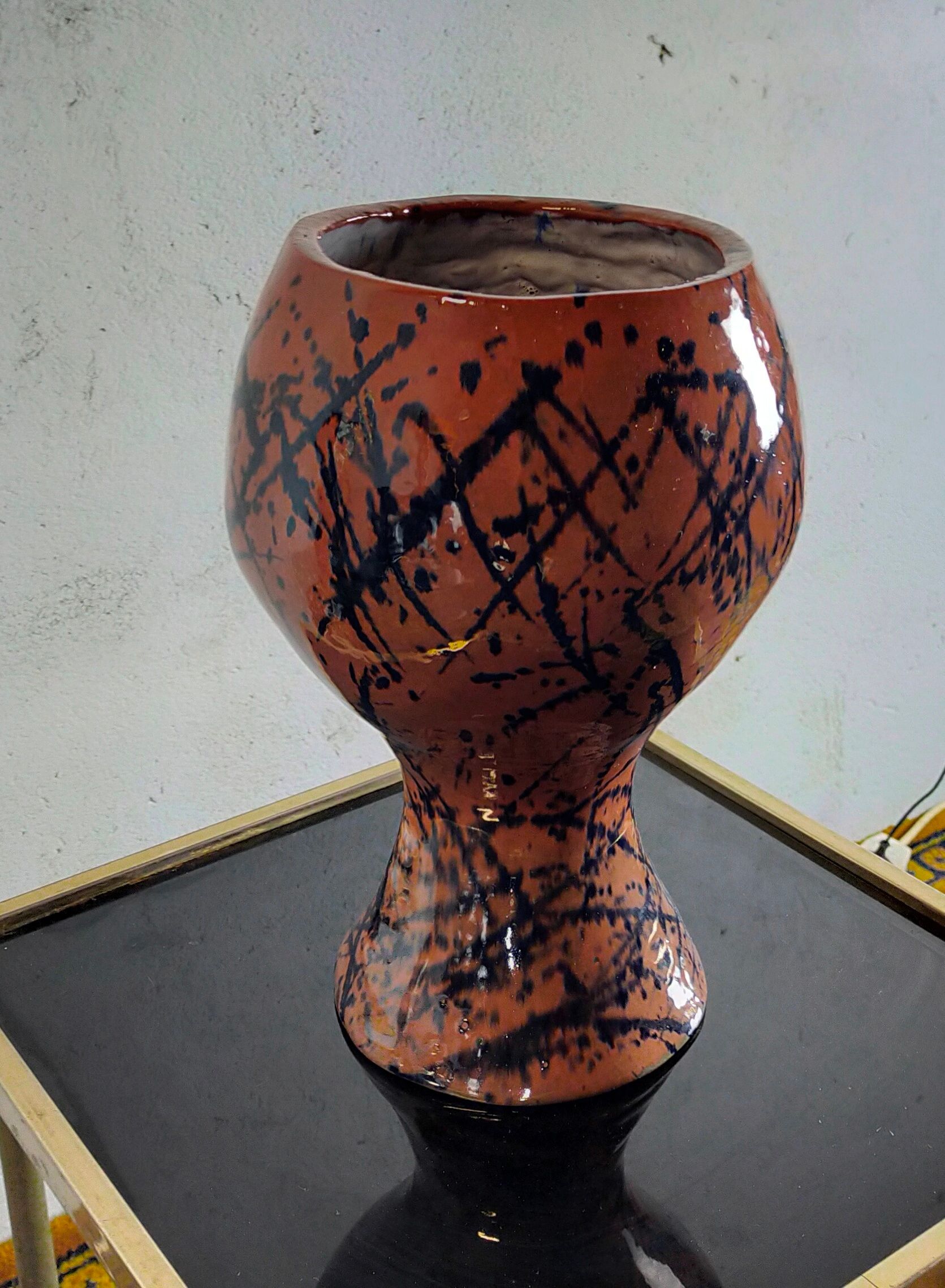 Stoneware vase signed Lucien Chevalier