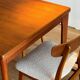 Chaises scandinaves vintage « Greta » en bouclette beige