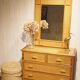 Dresser and its rattan mirror, 1960s