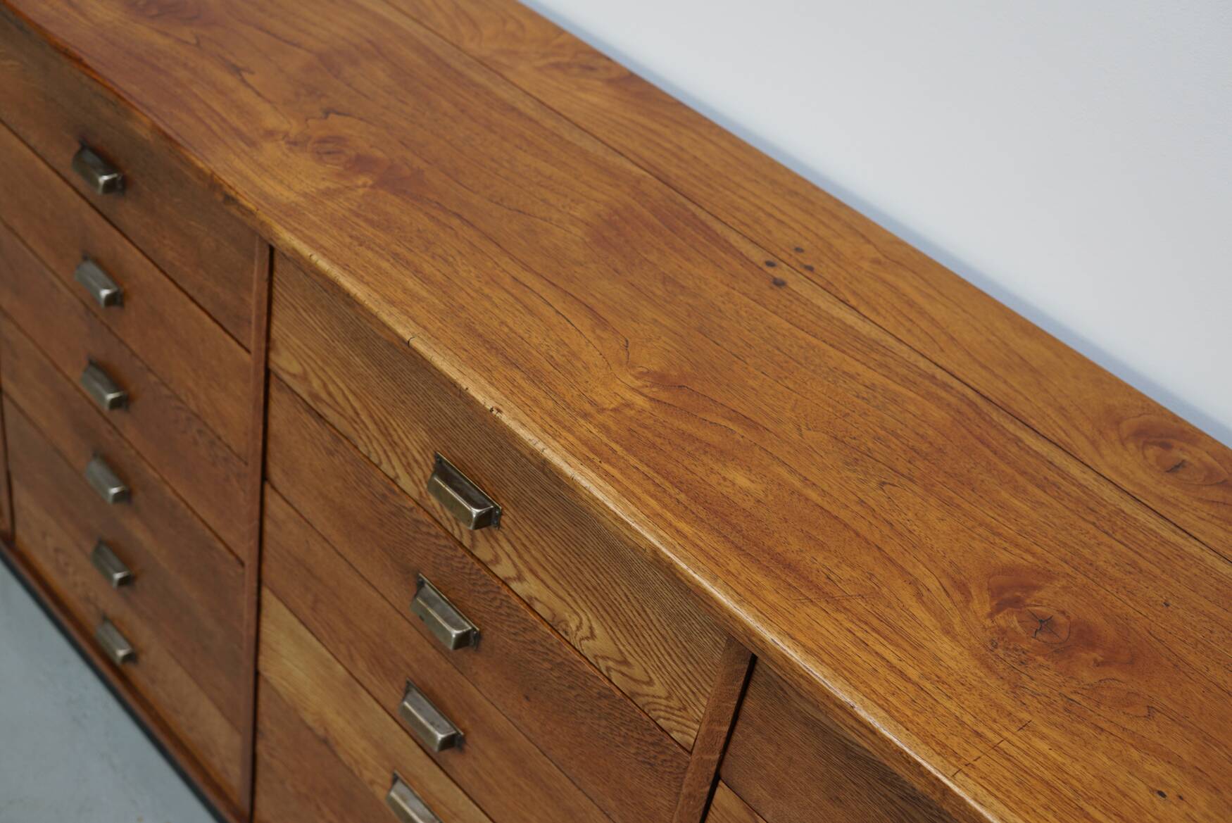 Dutch Oak Apothecary / Filing Cabinet or Sideboard, 1950s