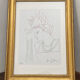 Lithographie, profil, Jean Cocteau