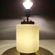 Vintage encased glass table lamp with three-lighting options, italy