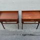 Tables de chevet danoises en teck avec étagères à cordes, 1967, lot de 2