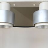 Ceiling lamp indus 2 large spots with a lampshade reflector aluminum