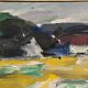 Original Swedish Oil on Canvas – “Houses” by T. Örn 1970 – Vintage & Framed