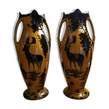 Paire de vases orchies signés et numérotés