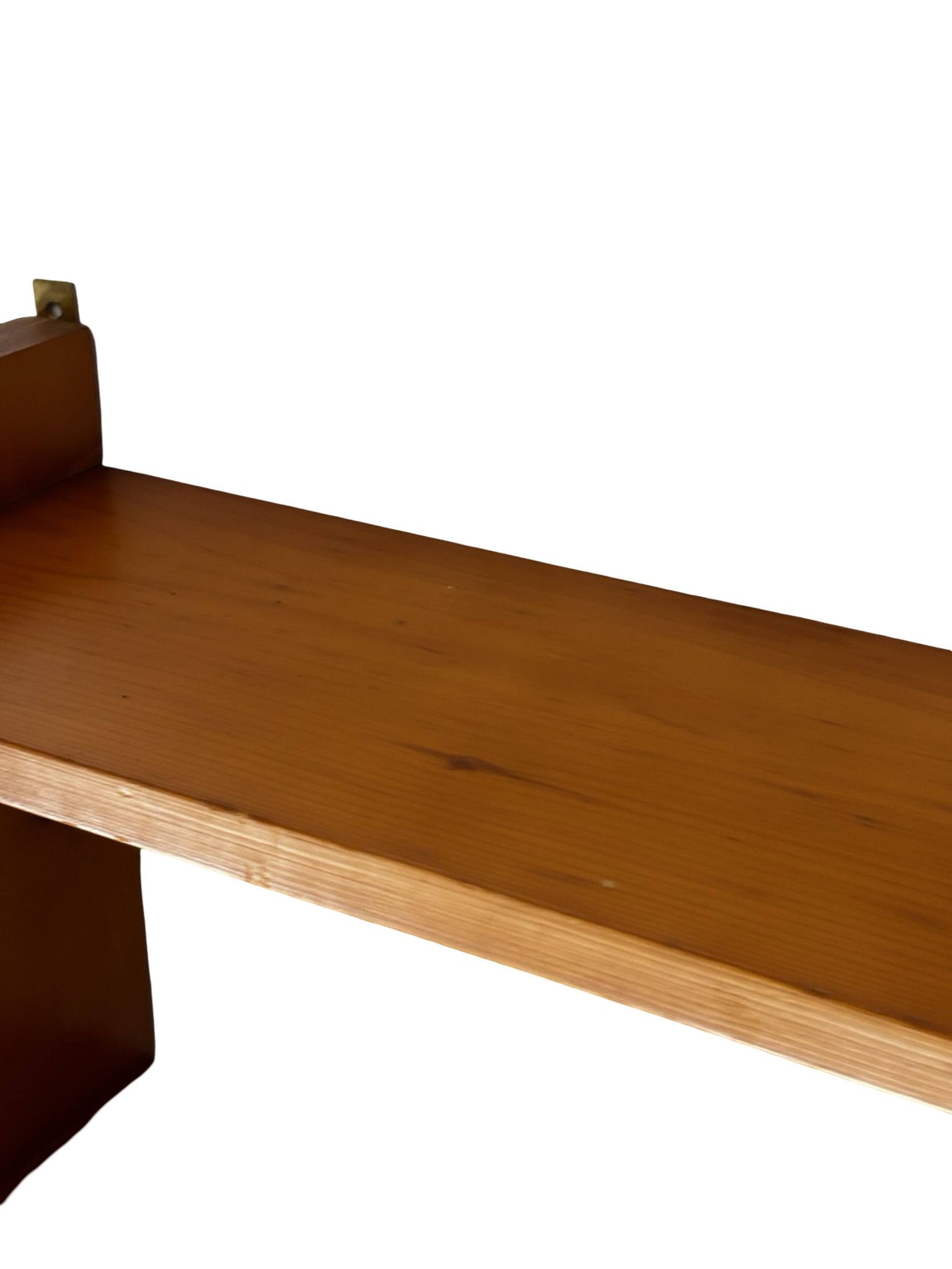 Vintage wooden wall shelve rack in pinewood minimalist design