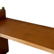 Vintage wooden wall shelve rack in pinewood minimalist design