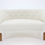 1960s 2-seater Sofa in Sheep Skin Fabric, Denmark