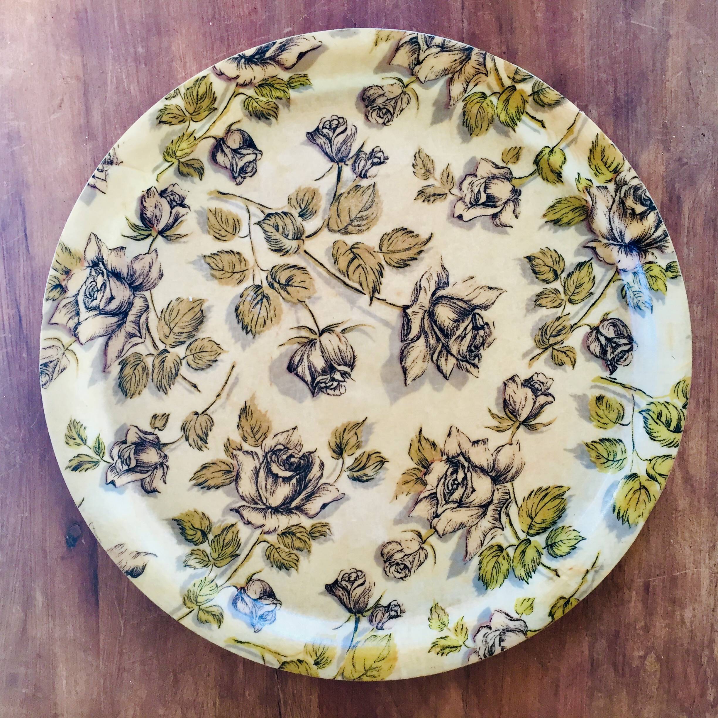 Plateau rond vintage diamètre 41 cm