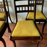 Four 2th century mahogany board-style chairs