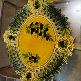 Ceramic plate Vallauris - Pierced decoration Olives - 1950s