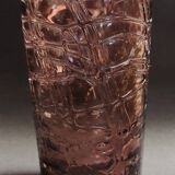 Orangeade set, pitcher, six glasses, purple glass, 70s