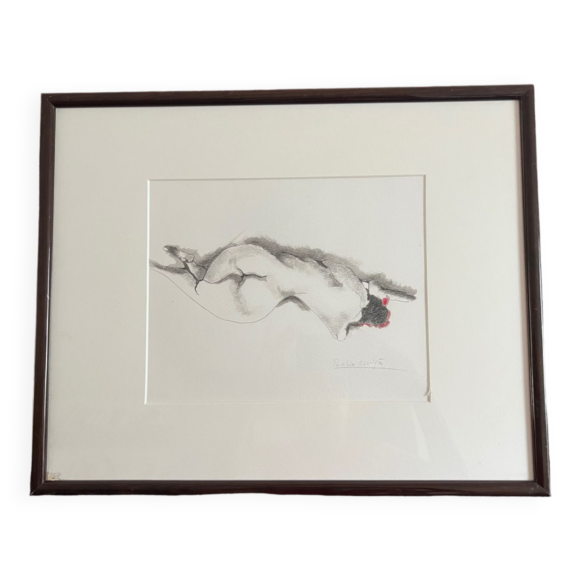 Painting nude woman lying down