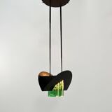 Green and White Murano Glass Pendant Light by Mazzega, 1970