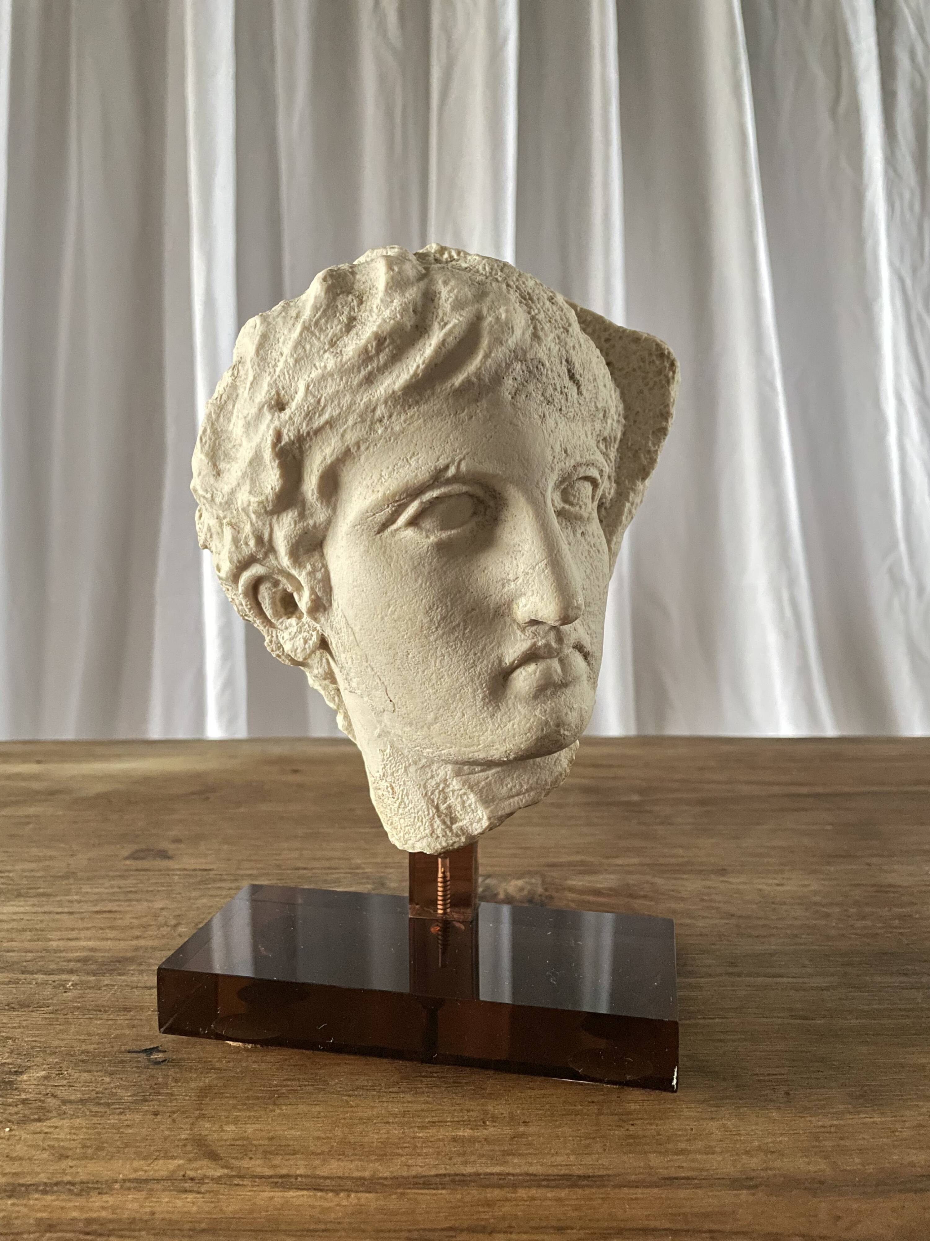 Ancient Greek head – Ephebe – Cast from the Louvre Museum