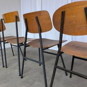 Vintage Stol Kamnik Wooden Dining Chairs - 1970s Yugoslavia - Set of 4