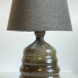 VINTAGE Handmade Geometric Glazed Stoneware LAMP
