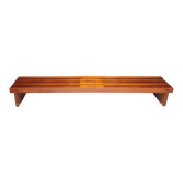Large solid teak bench design 1970