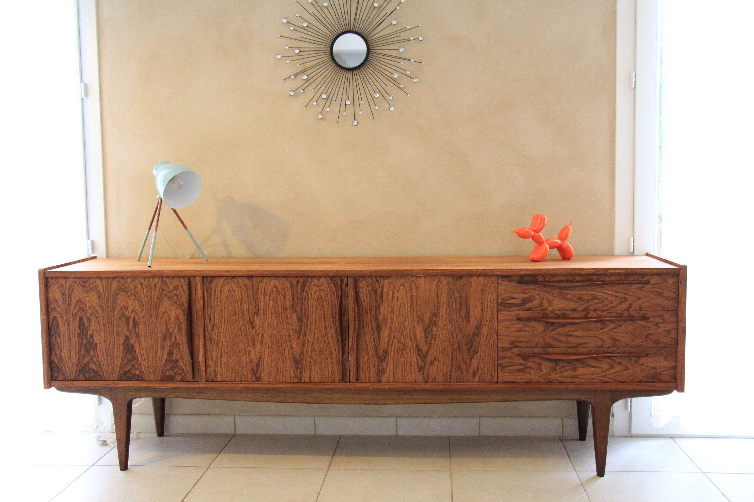 Enfilade design scandinave en palissandre de Rio