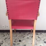 Armchair with arms armrests red 1950s