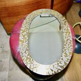 Vintage brass mirror by thomas pysse dk denmark 1950