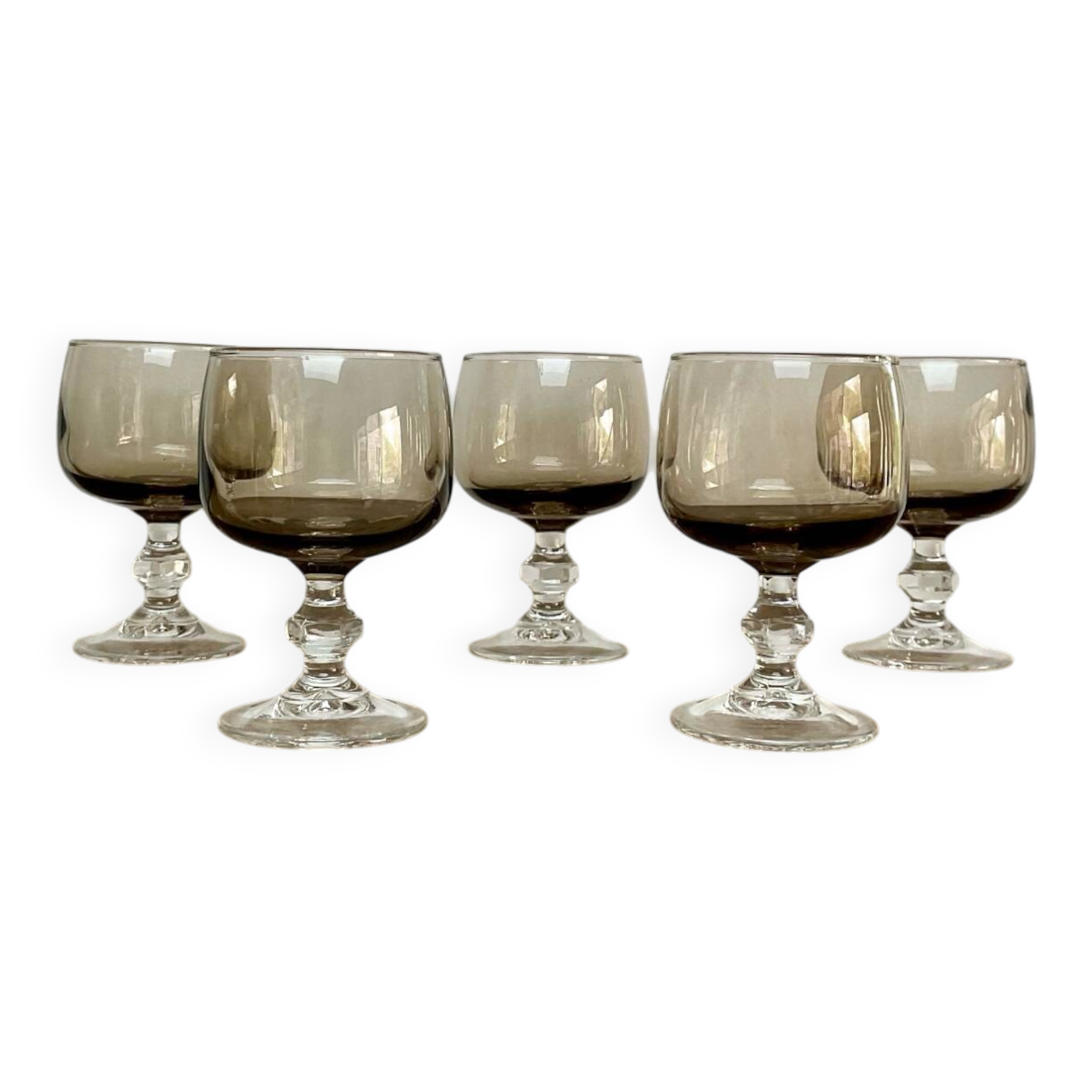 5 smoked liqueur glasses