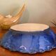 Blue stoneware dish