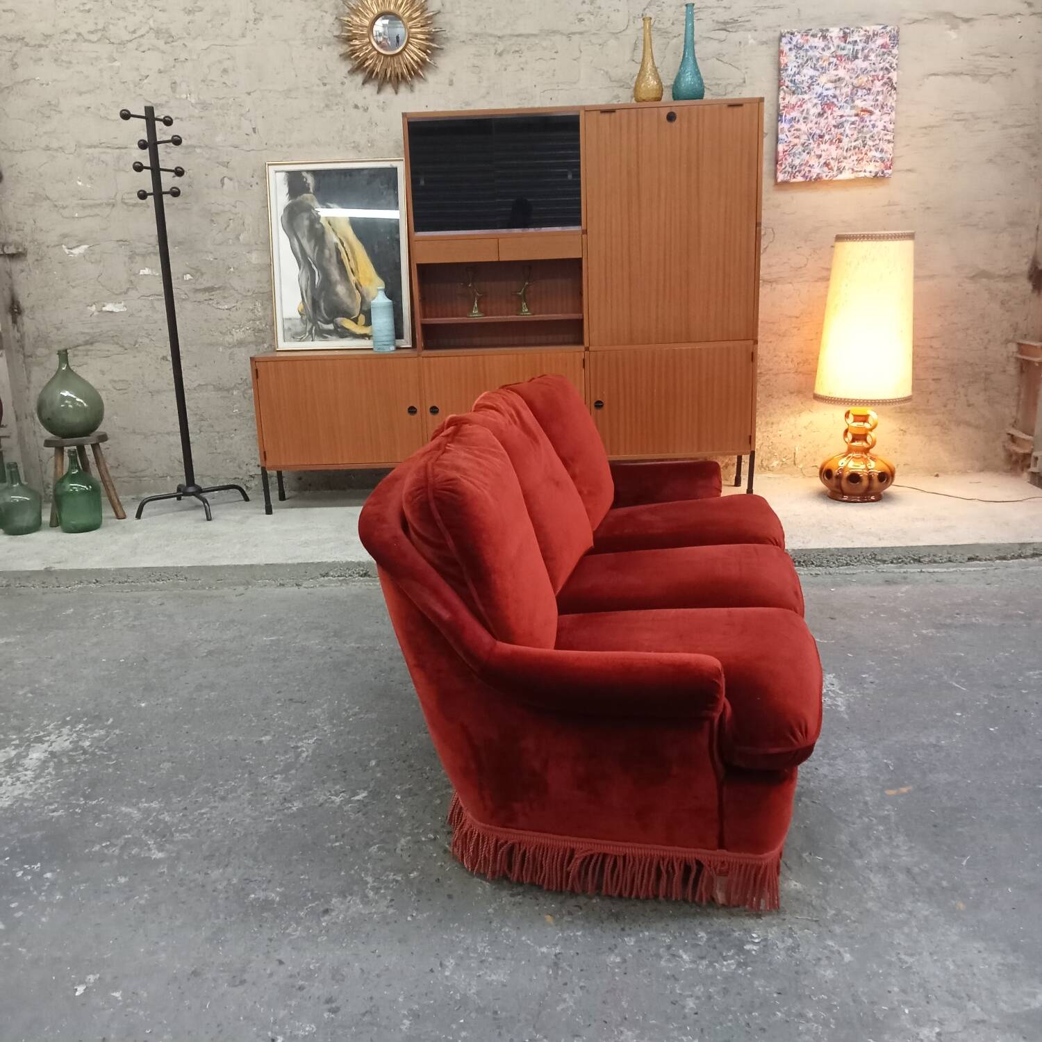 Jacques Coulon velvet sofa