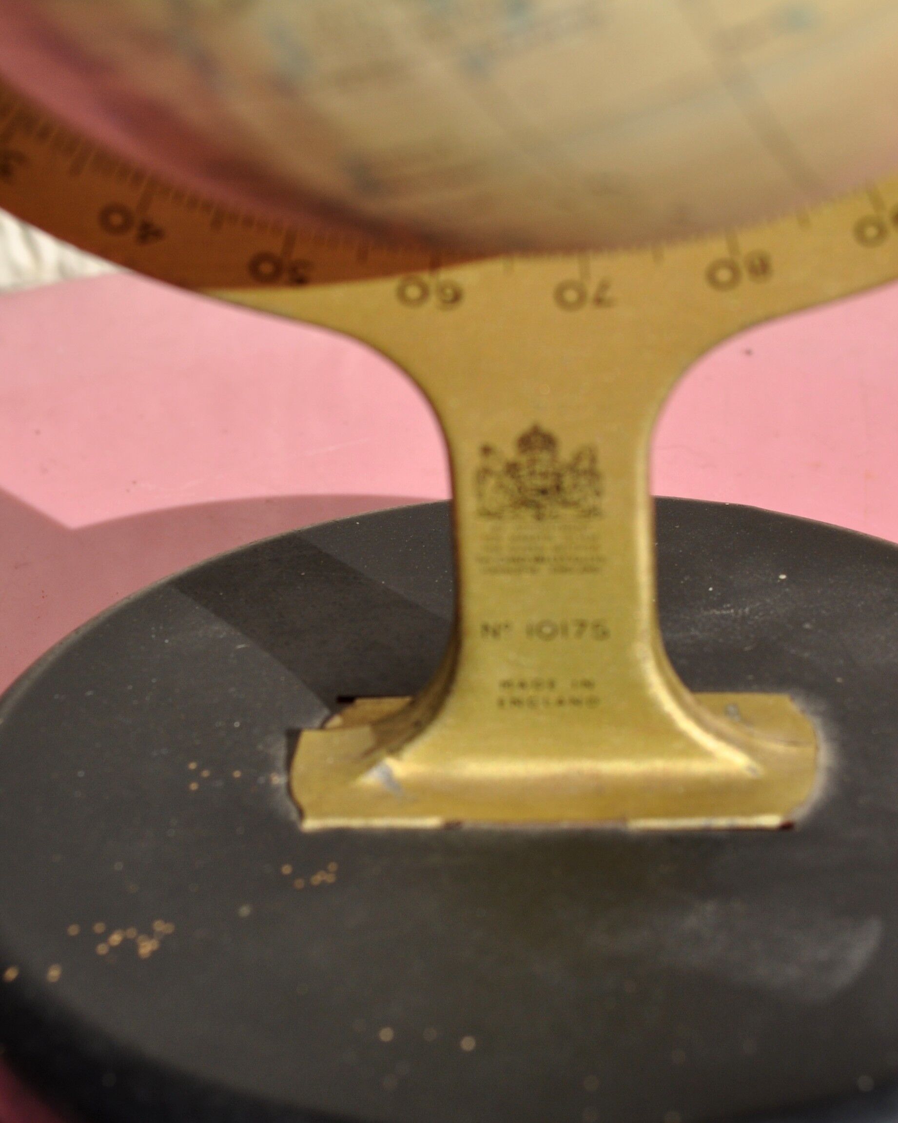 Small vintage metal globe