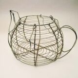 Chrome metal egg basket