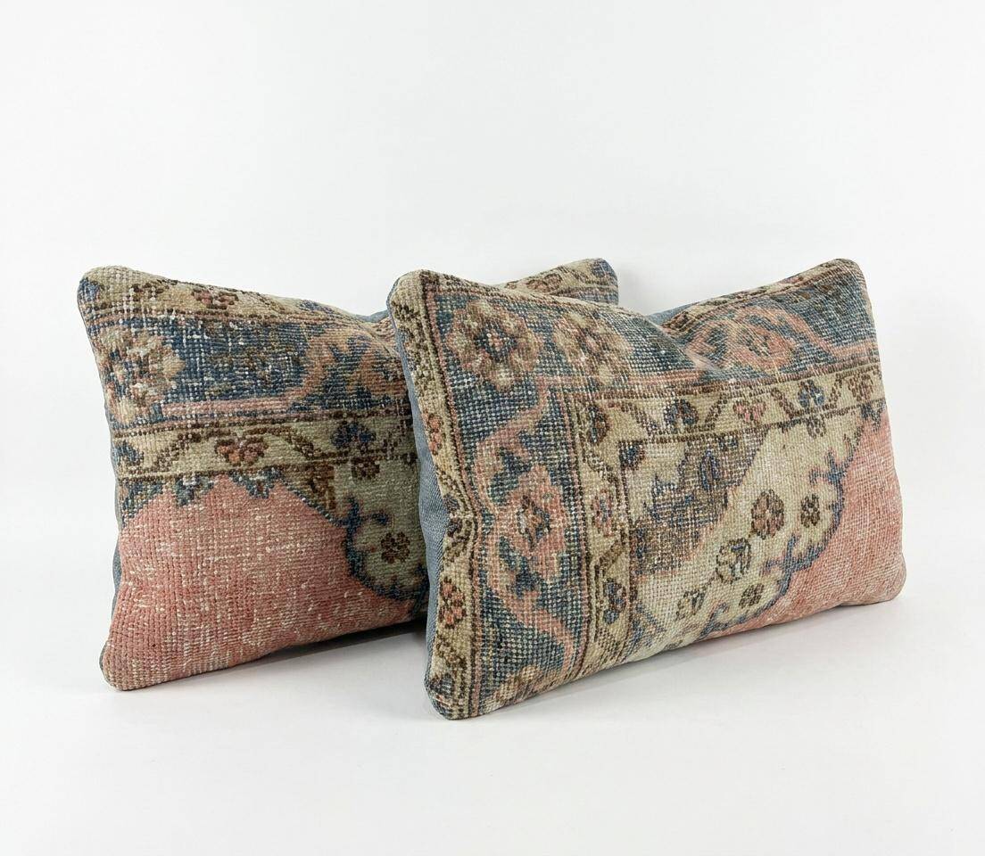 Set of 2 vintage Turkish cushion covers 41x61 cm