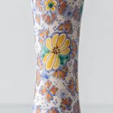 Pair of coloured ceramic table lamps in Art Nouveau style, 1918, with new shades.