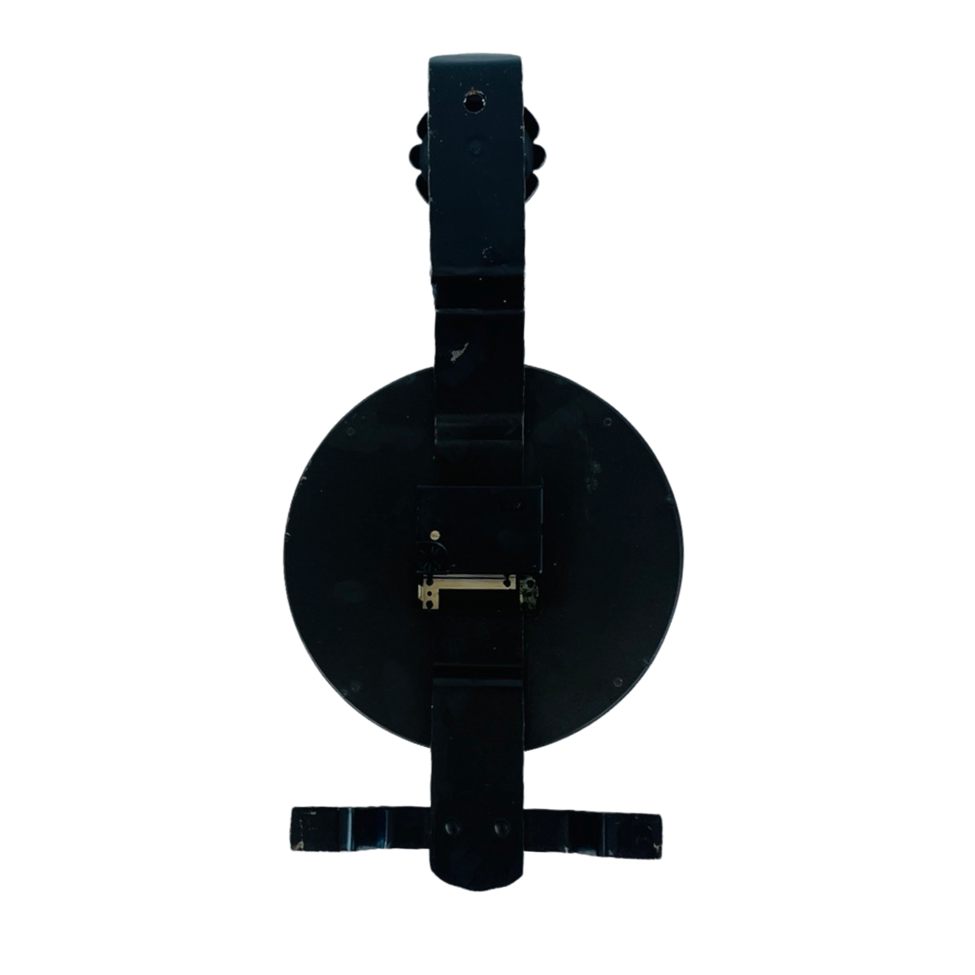 Metalwork electric wall clock VEB Elektrobau Greiz, Germany 1970s