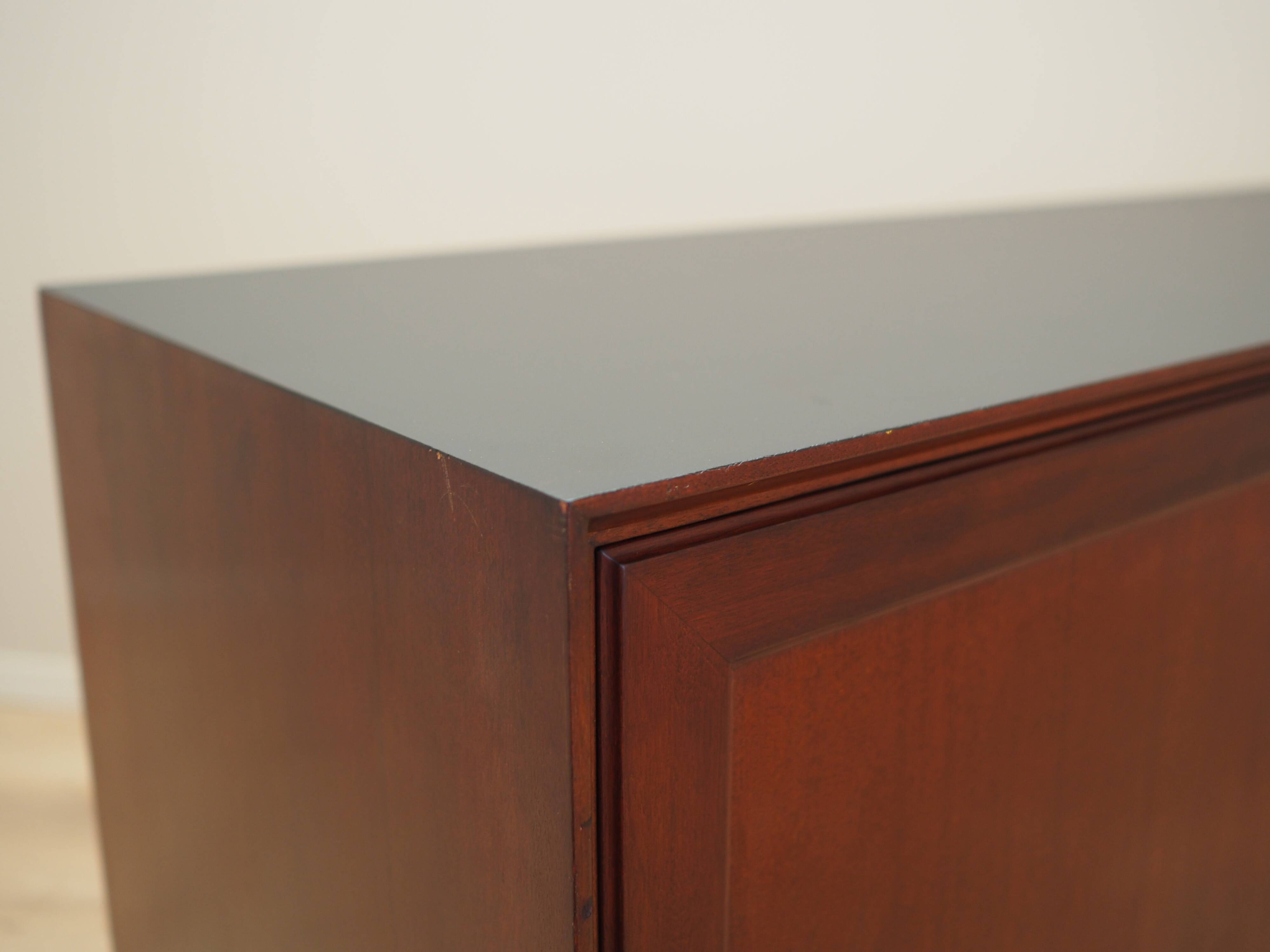 Mahogany cabinet, Danish design, 1970s, manufacturer: PMJ Viby J