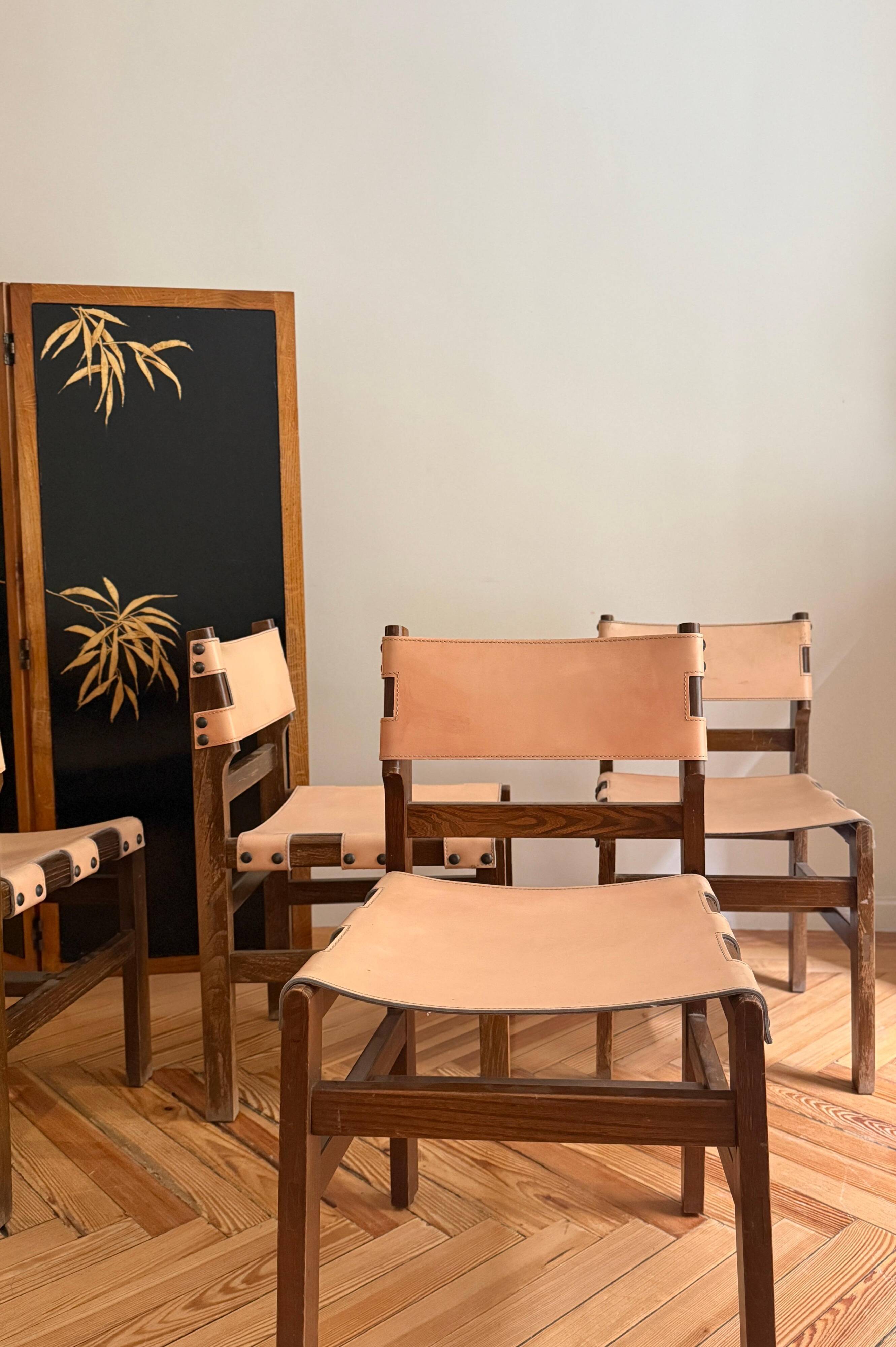 Chairs by Pierre Chapo for Maison Regain