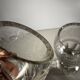 Pair of stemmed glasses in thick crystal, Bohemian, circa 1900