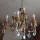 Bronze or brass chandelier from the 1980s.