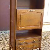 Louis XV Art Nouveau secretary, solid wood, medium satin oak