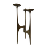 Brutalist floor candle holder by Michael Harjes, Germany, 1960.