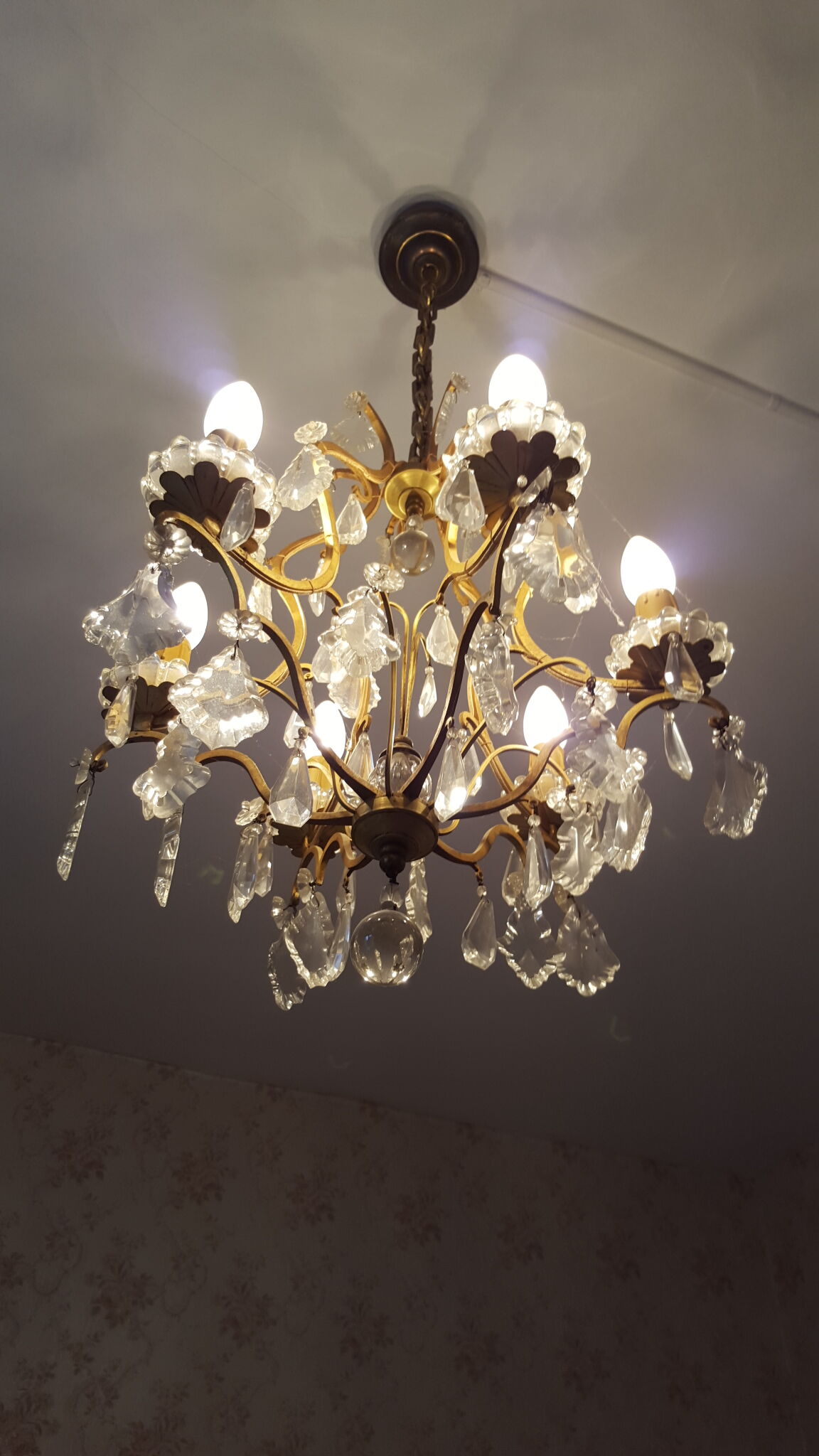 Bronze grapefruit chandelier