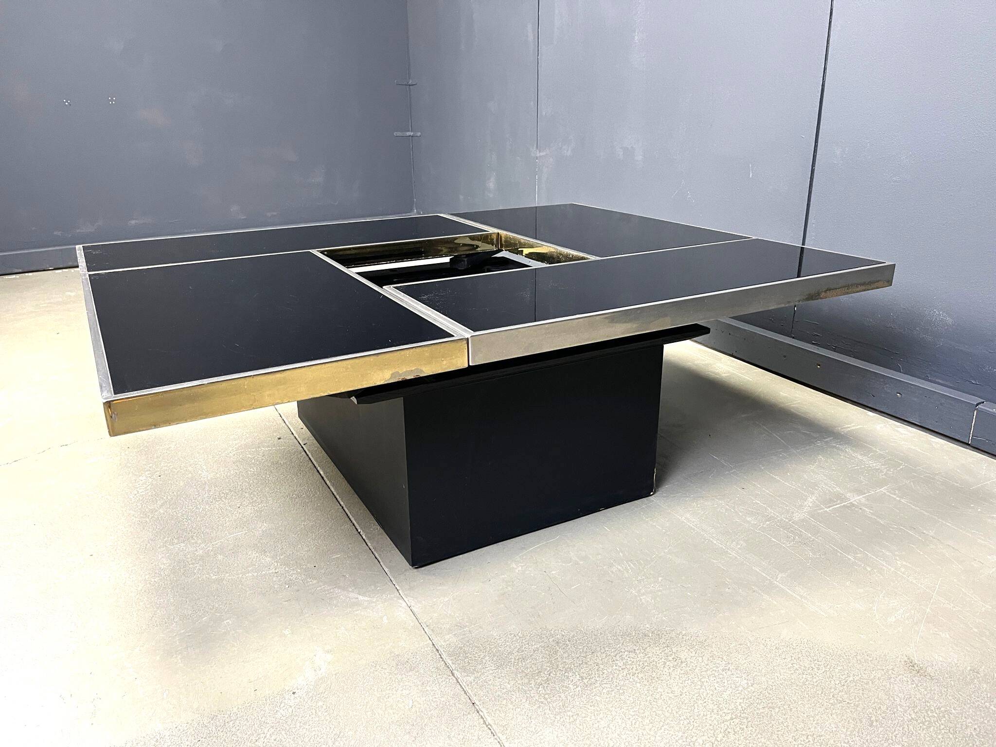 Vintage hidden bar coffee table, 1970s