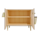 Italian Sideboard Covered In Blue and Orange Murano Mirrored Glass