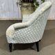 Napoleon III toad chair, late 19th century, reupholstered.