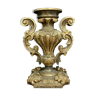 Piédestal en vase godronné à anses en bois doré époque Napoléon III