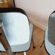 Table et 4 chaises en formica bleu