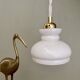 Vintage lampshade pendant light in white opaline