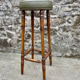 Trio of leather bar stools