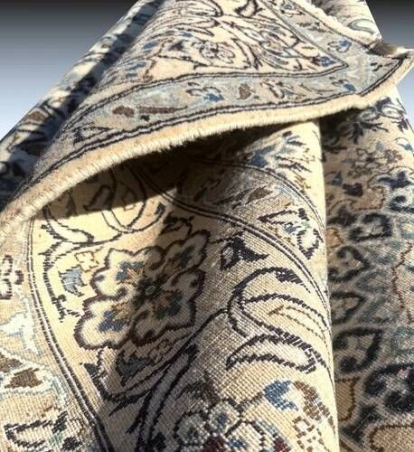 Persian Oriental Carpet NAÏN Wool and Silk: 3.20 X 2.10 Metres "Sardje Gallery"